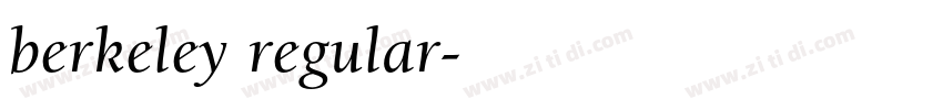 berkeley regular字体转换